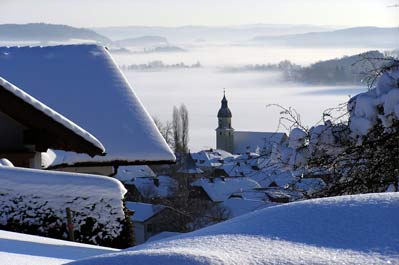 Foto: Winterzauber in Seeham am Obertrumersee, Salzburg, Österreich. Copyright: Gemeinde Seeham (2007).